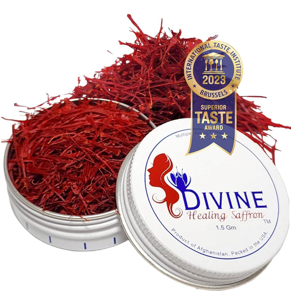 Divine Healing Saffron - High Negin Premium Grade Saffron Threads for Culinary Uses (1.5 Grams)