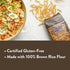 12 (4 Pack) DeLallo Gluten Free Fusilli Brown Rice Pasta, Non-GMO, All Natural, Made in Italy, Kosher, Tree Nut Free
