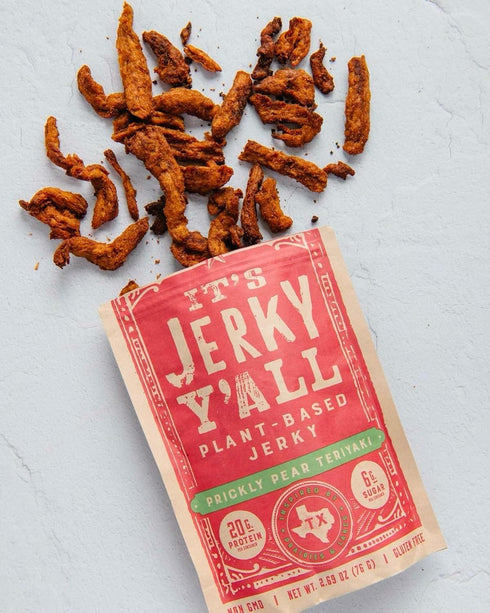 It's Jerky Y'all Vegan Jerky TERIYAKI (2-Pack) - Beyond Tender, Tasty Meatless Snacks, High Protein, Low Carb