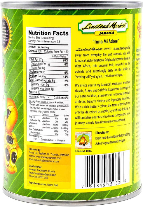 Linstead Market (57oz) Jamaican Canned Ackee in Brine