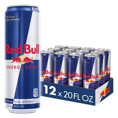 Red Bull Energy Drink with 189mg Caffeine plus Taurine & B Vitamins,