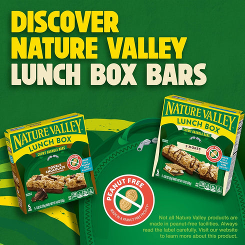 5 4.6 oz Nature Valley Peanut-Free Chewy Granola Bars, S'mores, Made in a Peanut Free Facility, Bars