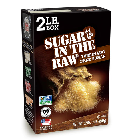 Sugar In The Raw Granulated Turbinado Cane Sugar, Pure Natural Sweetener, 2lb Bag (1-Pack)