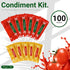 100 Packets. 50 Packets 50 Packets Perfect Stix Condiment Kit. Total Mustard and Ketchup