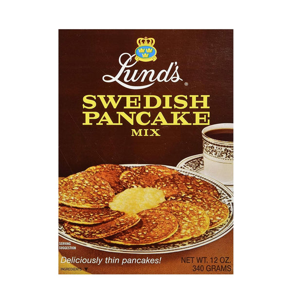 Lunds Swedish Pancake Mix, Deliciously Thin & Light Pancakes, 12 oz, Traditional Scandinavian