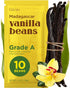 10 Madagascar Vanilla Beans for Making Extract - Grade A Baking Pods, 5-7 Inches