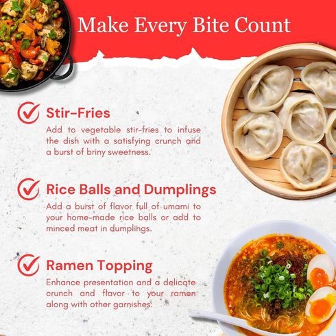 2 Oz, Byait Dried Japanese Sakura Shrimp Wild-Caught Baby Shrimp for Ramen Toppings, Seafood Soups, and Gourmet