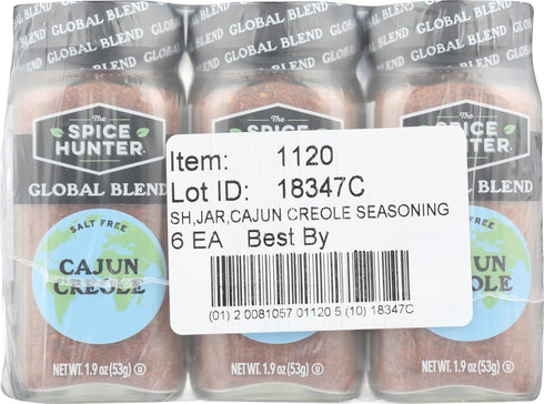 1.9 Oz (Pack 6) Spice Hunter Cajun Creole Seasoning Blend