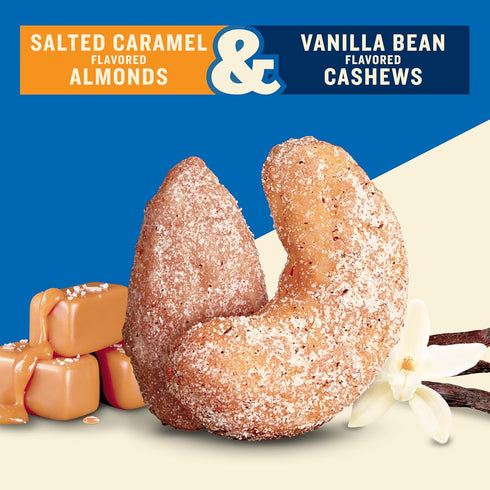 5 oz (Pack 2) PLANTERS Nut Duos Salted Caramel Almond & Vanilla Bean Cashew, Bag