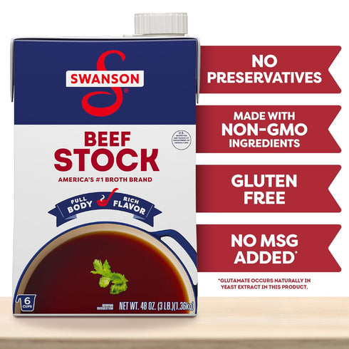 48 oz SWANSON S Beef Stock, Carton