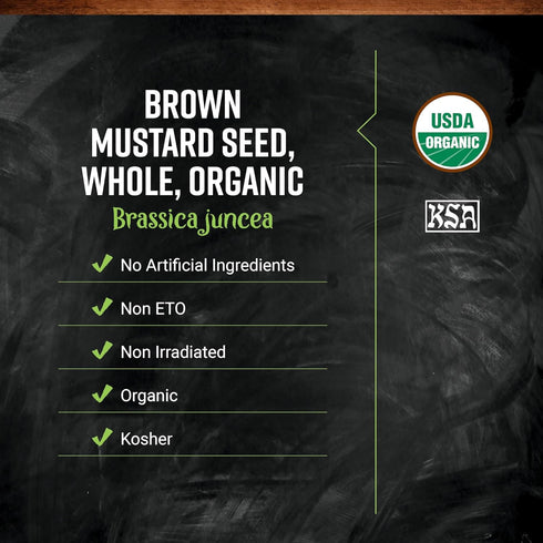 1 lb Frontier Bulk Whole Certified Organic Mustard Seed, Brown