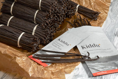25 5-7 inches Split Extract Grade Intense Uganda Vanilla Beans for Vanilla Extract