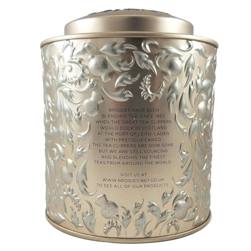 4 (Pack 1) Brodies Tea, Scottish Breakfast Tea, Loose Leaf Black Tea Caddy Gift Tin Imported from Scotland, Ounce