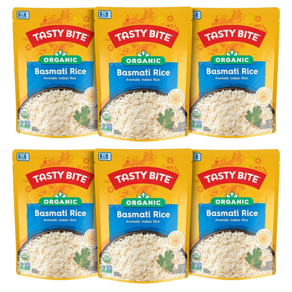 Tasty Bite Organic Basmati Rice, Microwaveable Cooked Rice, 8.8 Ounce (Pack of