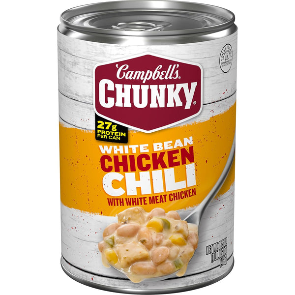 Campbells Chunky White Bean Chicken Chili, 16.5 oz Can
