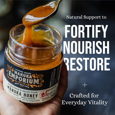 263+ 8.8oz Immune Manuka Emporium Manuka Honey MGO | Raw Monofloral New Zealand Honey | Glass Jar | Certified Pure