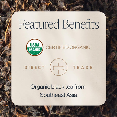 16 45+ Rishi Tea English Breakfast Tea - Organic Loose Leaf Pure Black Tea, Energizing & Caffeinated, Ideal for Hot