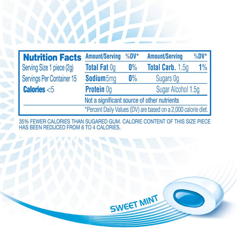 15 Pack 10) Mentos Pure White Sugar-Free Chewing Gum with Xylitol, Sweet Mint, Piece Bottle (Bulk