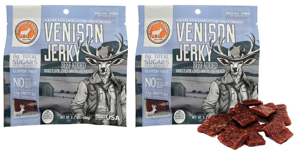PEARSON RANCH SINCE 1959 Grass Fed Venison Jerky Pack of 2 Venison