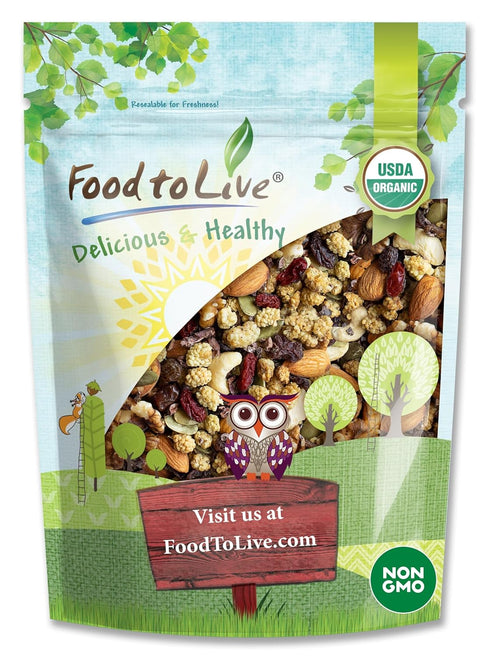 Food to Live - Organic Raw Munchies Snack Mix, 1 Pound -