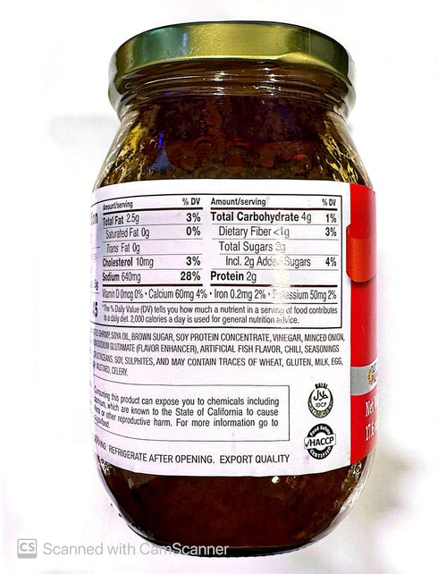 Generic 17.6 oz 500 Kamayan Ginisang Bagoong sauteed Shrimp Paste Spicy g