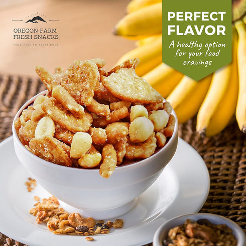 (16oz) Oregon Farm Fresh Snacks Honey Roasted Mixed Nuts Snack Mix - Locally Made Honey Roasted Peanuts, Toffee Peanuts