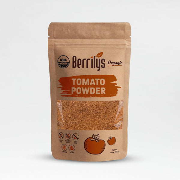 Organic Dried Tomato Powder with Salt, 16oz, USDA Certified, Dehydrated, Ground, Great