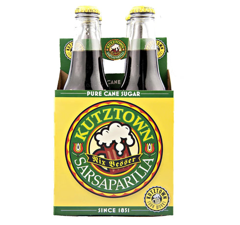 KauffmanTreats 12 Oz. (Pack 12 Kutztown Glass Bottle Sarsaparilla Soda, Favorite Amish Drink, of Bottles)