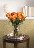 12 KaBloom - Bouquet of Fresh Orange Roses with Vase - Fresh Flowers for Birthday, Valentine's & Mother's Day