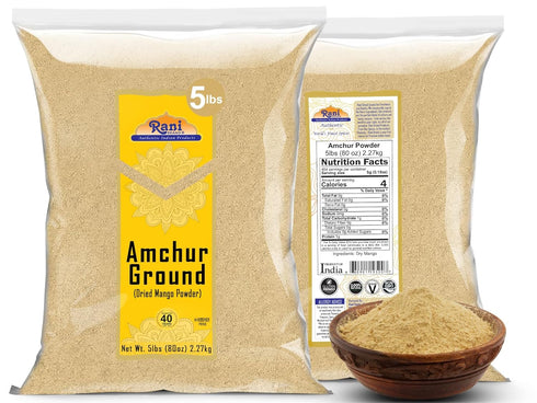 80oz (5lbs) 2.27kg Rani Amchur (Mango) Ground Powder Spice Bulk ~ All Natural, Indian Origin | No Color | Gluten