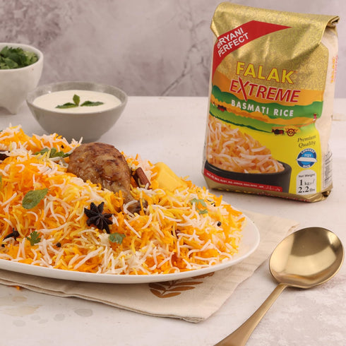 2lb- Falak Extreme Basmati Rice Extra Long Basmati Rice - Resealable Bag - Naturally Aromatic, Aged, Flavorful