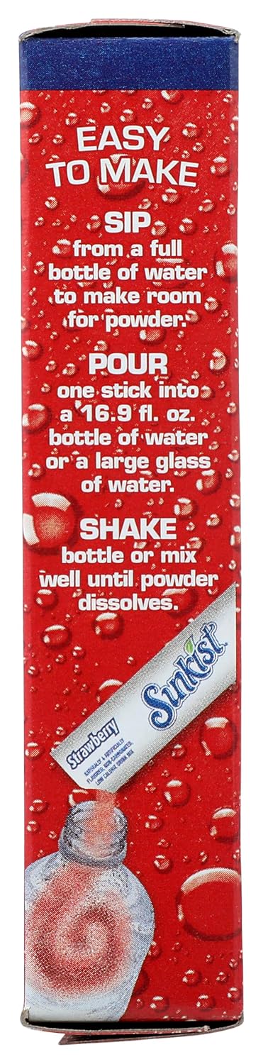 Sunkist 0.53 , Low Calorie Strawberry Drink Mix, Ounce