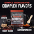 27.5 2.5 OZ (4 Pack) MaxJerky Texas Barbecue Beef Jerky, Smoked Pepper Flavored Jerky, Grams of Protein