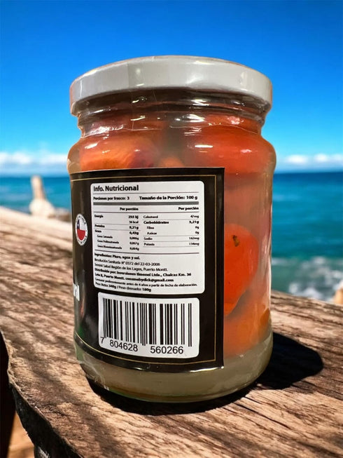 Timonel 340g, Piures al natural , Chilean seafood product.