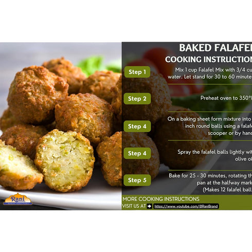 20oz (1.25lbs) 567g Rani Falafel Mix (Chickpeas & Spices Blend for Falafel) PET Jar ~ Gluten Friendly | NON-GMO |