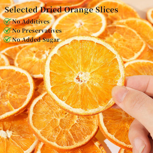 Howxyspa 3oz/85g Dried Orange Slices, Dehydrated Orange Slices for Cocktails