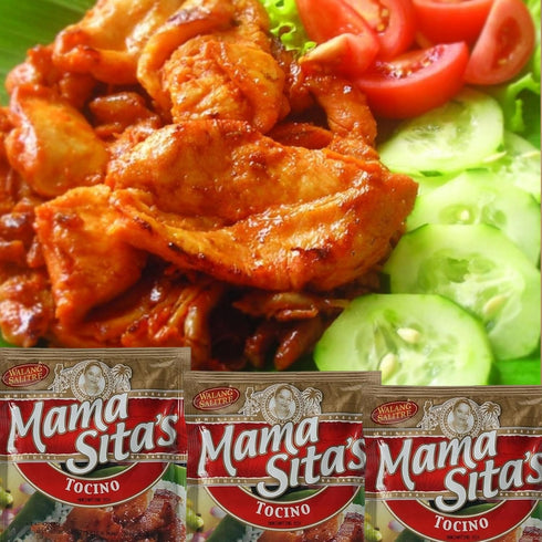 Mama Sita's 2.6oz, 6 Pack Tocino Marinating Mix (Sweetened Cured Pork Mix)