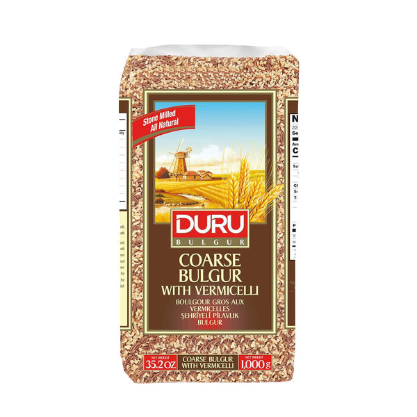 Duru Coarse Bulgur With Vermicelli, 35.2oz (1000g), Wheat Berries, 100% Natural and