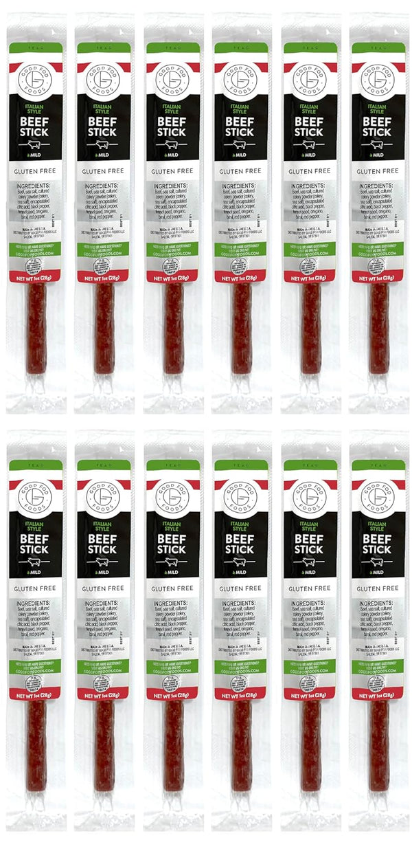 Good Fod Foods Italian Style Meat Sticks Low FODMAP Snacks for a