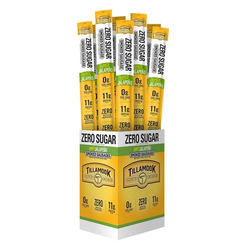 Tillamook Country Smoker Real Hardwood Smoked Sausages, Zero Sugar Spicy Jalapeno, Low