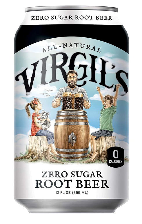 Virgils, Zero Sugar Root Beer, Great Tasting Zero Calorie Keto Friendly Soda