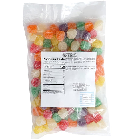 1 Spice Drops, Pound Bulk Bag Spice Drops Candy, Spice Drop Candy Gum Drops, The Hampton Candy Company