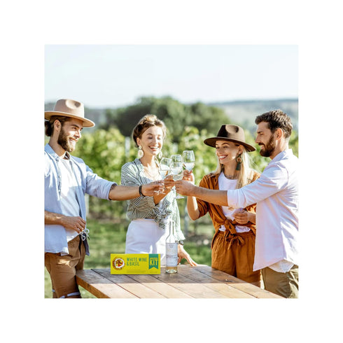 20 Count Pack Crackerology White Wine & Basil Gourmet Artisan Snack Kits, Crackers Plus Toppings, Easy & Simple