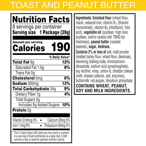 (12 96 Packs) Keebler Sandwich Crackers, Single Serve Snack Crackers, Office and Kids Snacks, Toast and Peanut Butter