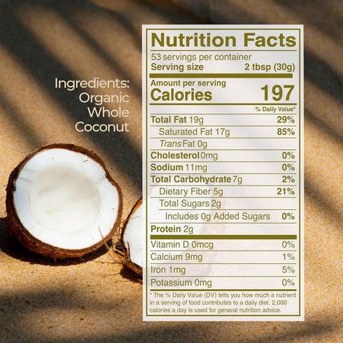 3.5 lb, 56 oz Kevala Organic Coconut Butter - Multifunctional Spread for Cooking and Beauty, Made in USA