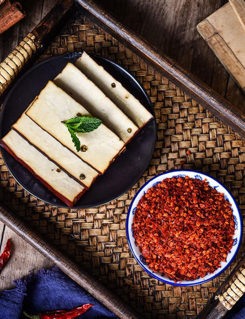 mentangzhao Tofu205g/7.1oz,2Pcs/bagBaked Smoked Tofu Made with Dried Soy Beans Fried Tofu For Asian Style Vegetarian