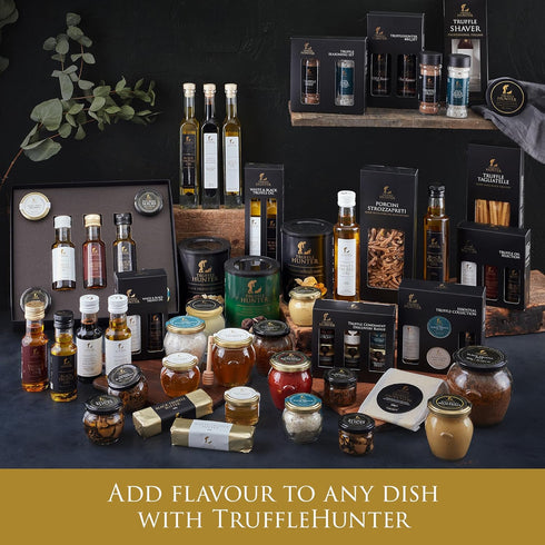 Set TruffleHunter - TruffleHunter Preserved Truffle Selection Gift - Black & White Truffle Oil, Sea Salt, Truffle Honey