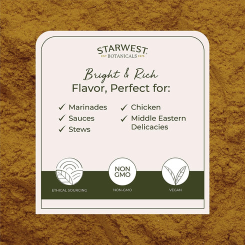 1 lb Starwest Botanicals Organic Curry Powder with Salt - Seasoning for Cooking, Spice Blend of Turmeric, Cumin