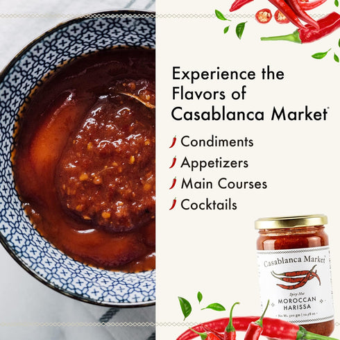 (10.5oz) Casablanca Market Harissa Gourmet Hot Sauce Harissa Sauce Moroccan North African Spice Best Hot Sauce Gift
