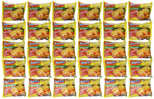 Indomie Instant Noodles Soup Chicken Curry Flavor for 1 Case (30 Bags), 2.82